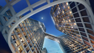 CanningHill-Piers-Worm-eye-Sky-Bridge