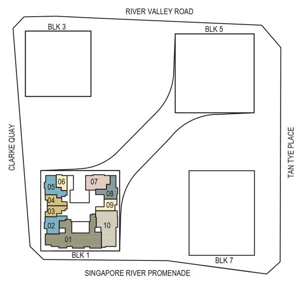 Storey Key Plan Level 40 to 44
